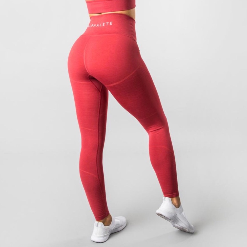*SOLD*NWT ALPHALETE REVIVAL R6 LEGGING - CORAL RED